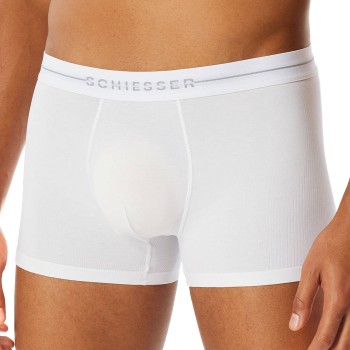 Schiesser 2P Cotton Flex Trunks Hvid bomuld Small Herre