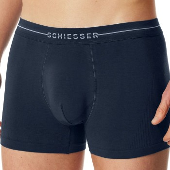 Schiesser 2P Cotton Flex Trunks Marineblå bomuld X-Large Herre