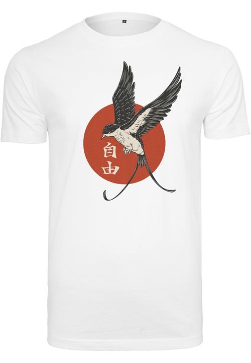 Mister Tee Bluser & t-shirts 'Free'  beige / rød / hvid