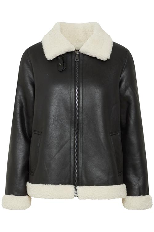 b.young Vinterjakke 'Asanne'  sort / naturhvid