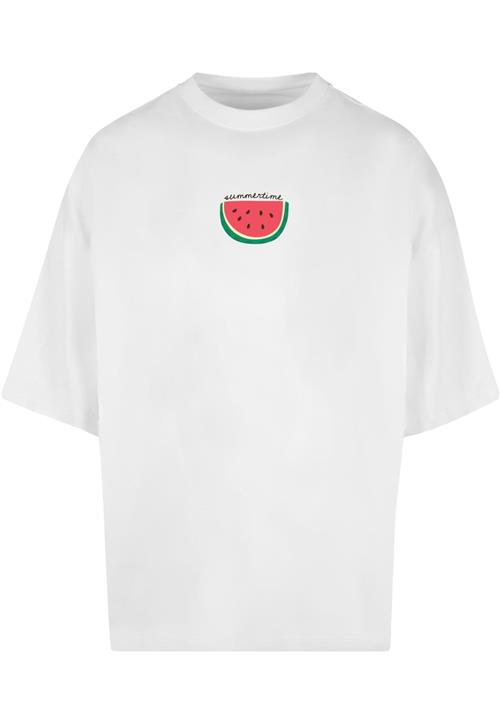 Merchcode Bluser & t-shirts 'Summer - Summertime'  grøn / rød / hvid