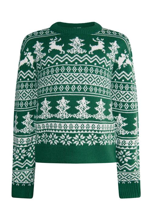 MO Pullover 'Mimo'  smaragd / hvid
