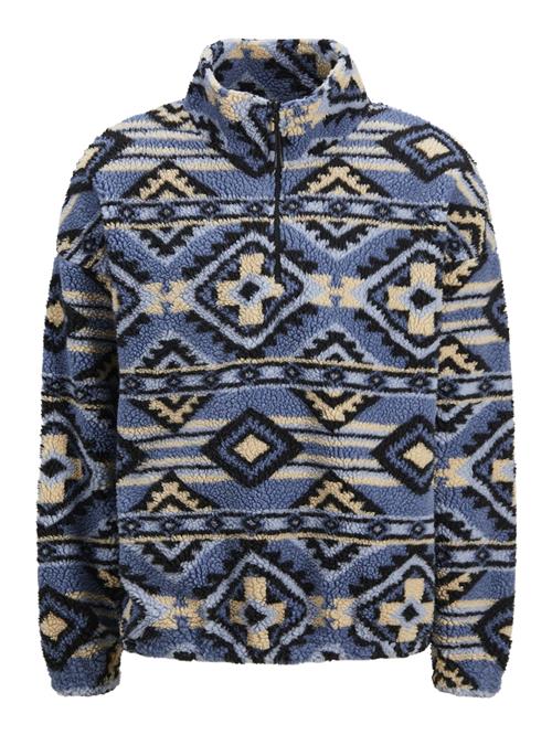 JACK & JONES Sweatshirt 'Diamond'  beige / blå / sort