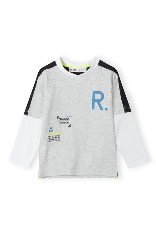 MINOTI Shirts  blå / neongrøn / sort / hvid