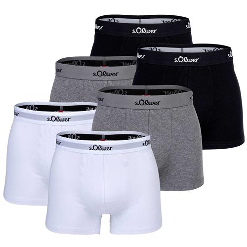 s.Oliver Boksershorts  grå-meleret / sort / hvid