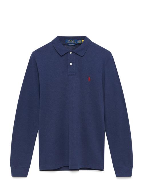 Custom Slim Fit Mesh Polo Shirt Polo Ralph Lauren Blue