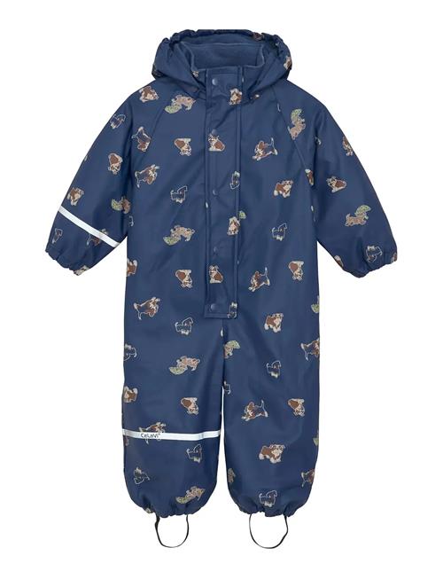 Rainwear Suit - Aop, W. Fleece CeLaVi Blue
