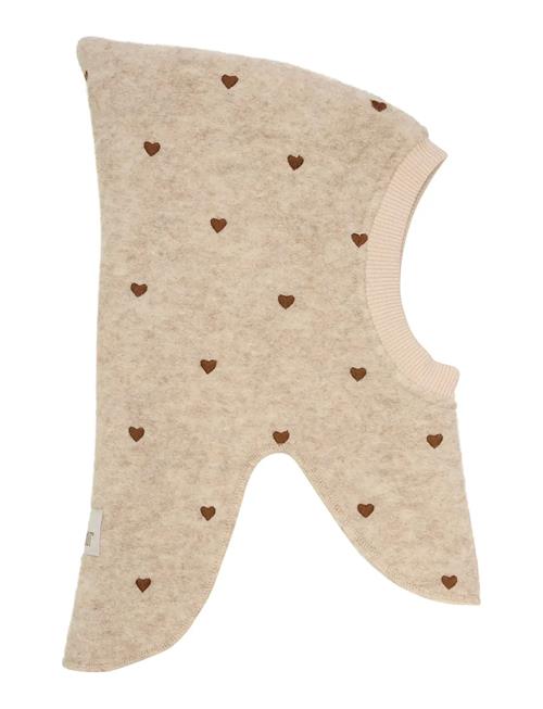 Balaclava All Over Emb. Wool Huttelihut Beige