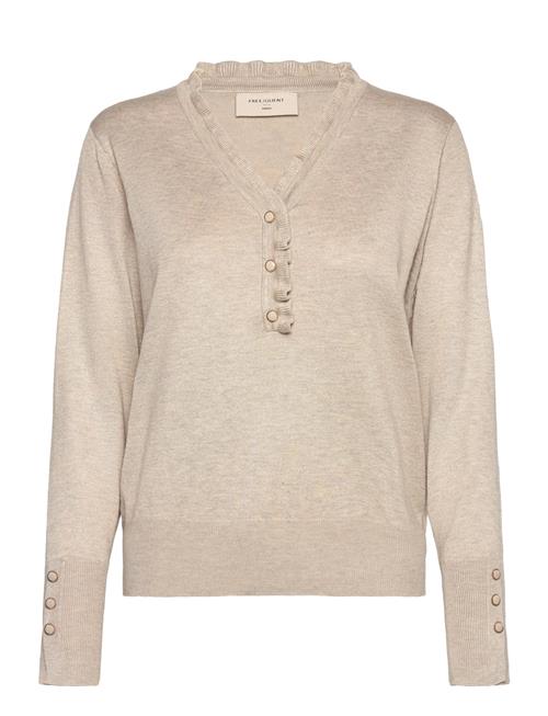 Pullover From Freequent In A Soft, Fine-Knit Material. The Pullover Has A Simple FREE/QUENT Beige