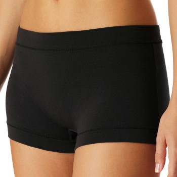 Schiesser Trusser Unique Cotton Boyshort Sort bomuld Small Dame