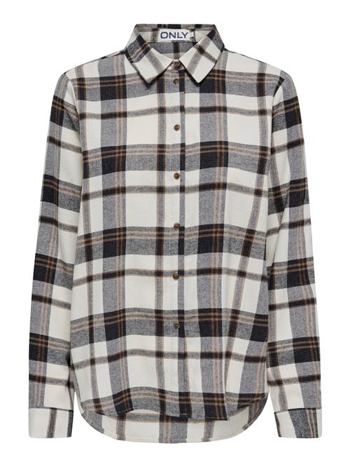 ONLY Bluse 'ONLFie'  ecru / lysebrun / mørkebrun