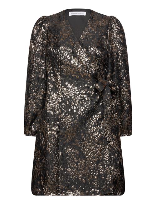 Slfpaula-Siv Golden Leo Ls Short Dressb Selected Black