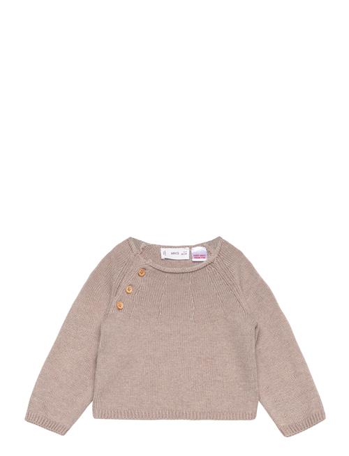 Buttons Detail Knit Sweater Mango Beige