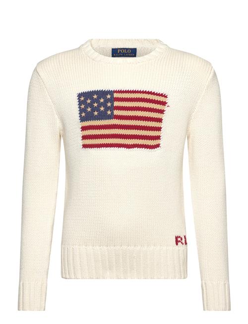 Combed Cotton-Flag Cn Swtr-Tp-Swt Ralph Lauren Kids Cream
