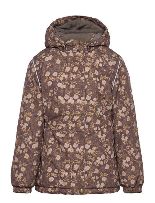 Winter Jacket Waist Aop Mikk-line Brown