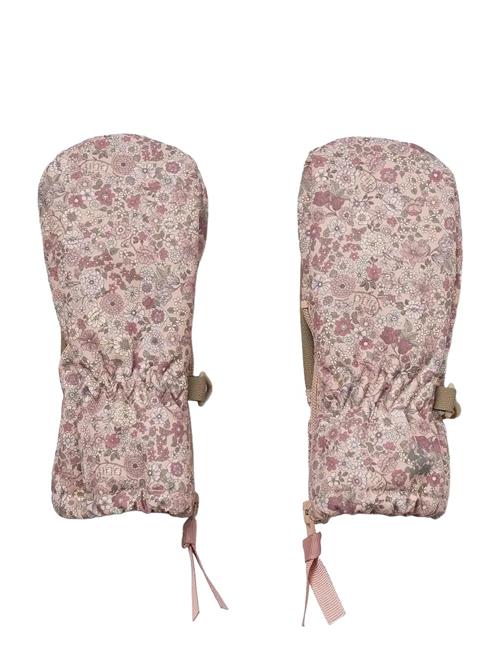 Technical Mittens Zipper Wheat Pink