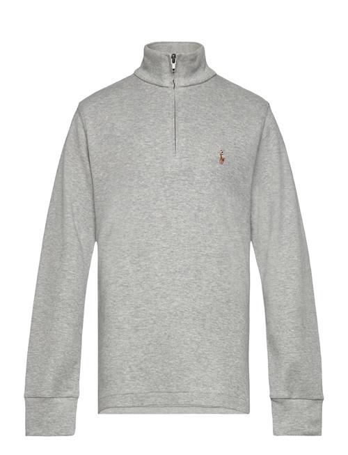 Cotton Interlock Quarter-Zip Pullover Ralph Lauren Kids Grey