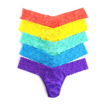 Hanky Panky Trusser 5P Signature Lace Low Rise Thong Flerfarvet nylon One Size Dame