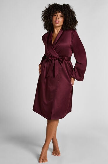 Hunkemöller Badekåbe Satin Fleece lilla