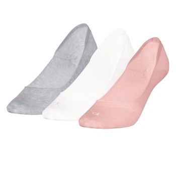 Calvin Klein Strømper 3P Ballerina Socks for Woman Rosa/Grå Str 35/38 Dame