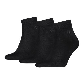 Calvin Klein Strømper 3P Classic Quarter Socks For Men Sort Str 39/42 Herre