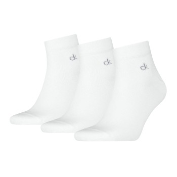 Calvin Klein Strømper 3P Classic Quarter Socks For Men Hvid Str 43/46 Herre