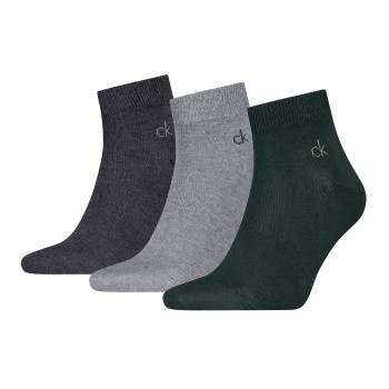 Calvin Klein Strømper 3P Classic Quarter Socks For Men Flerfarvet-2 Str 39/42 Herre