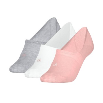 Calvin Klein Strømper 3P Footie Socks For Women Rosa/Grå Str 39/42 Dame
