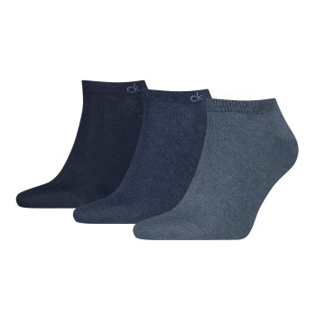 Calvin Klein Strømper 3P Sneaker Socks For Men Marine/Blå Str 43/46 Herre