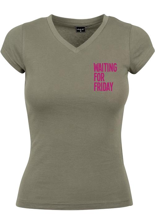 Merchcode Shirts 'Waiting For Friday'  khaki / mørk pink