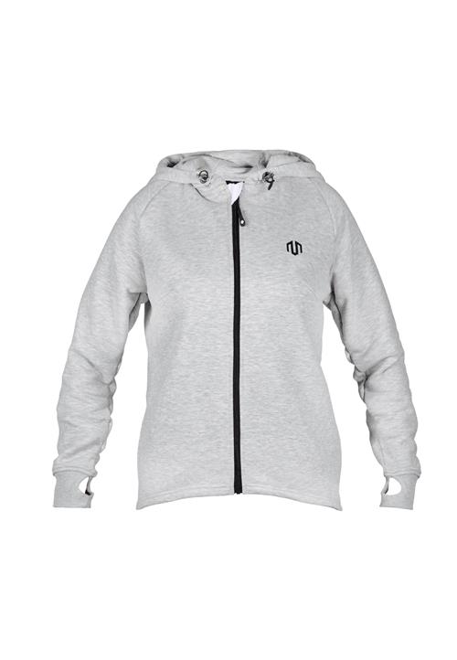 MOROTAI Sportssweatjakke 'Naka'  grå-meleret / sort