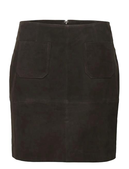 Karachel Suede Skirt Kaffe Brown