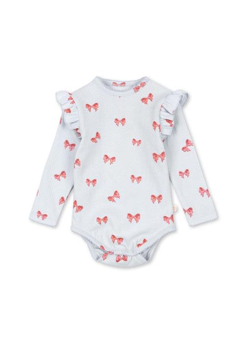 Konges Sløjd GOTS Sui Frill Body Rosia Blue Bow  Rosia Blue Bow 12 months  Blå  12 måneder  kvinde