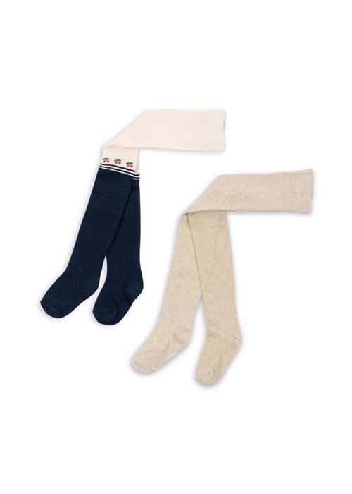 Konges Sløjd Cherry Lurex 2-pak Strømpebukser Cherry Mix  Cherry Mix 104/110 cm  Beige  104/110 cm  kvinde