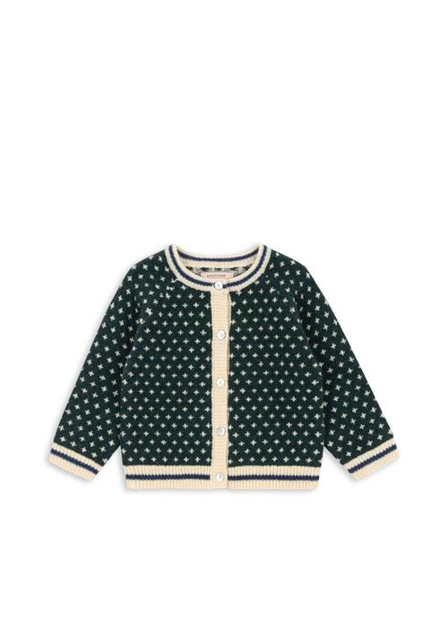 Konges Sløjd Billi Strikket Cardigan Green  Green 5-6 Y  Grøn  5-6 år  mand