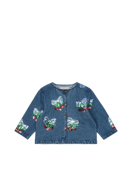 Konges Sløjd GOTS Magot Denimjakke Med Pailletter Amarena Sequin  Amarena Sequin 12 months  Blå  12 måneder  kvinde