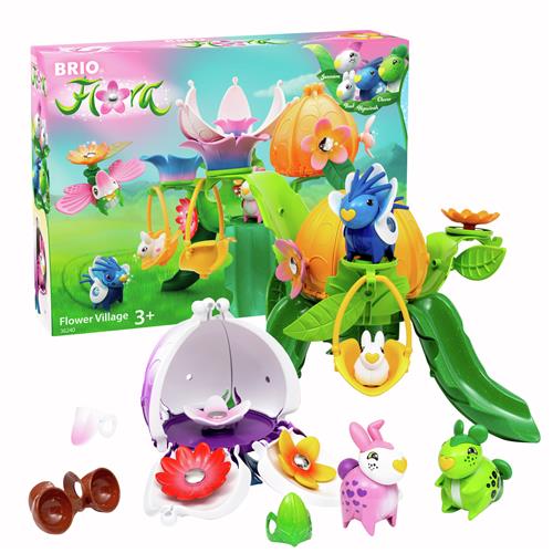 BRIO BRIO Flora Legesæt Med Blomsterlandsby Mix  Mix-Onesize  Lyserød  One Size  unisex