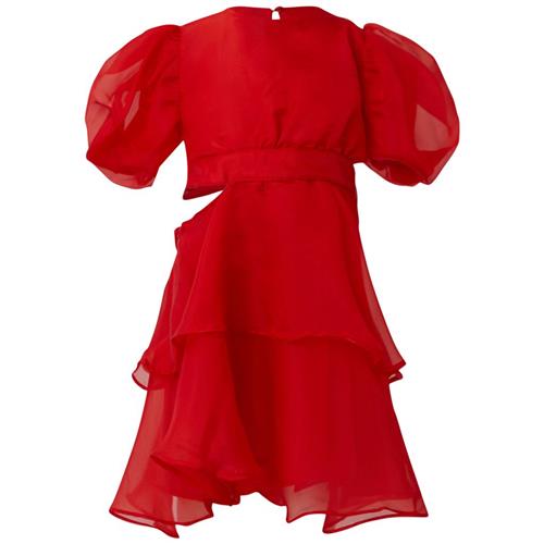 Bardot Junior Enya Organza Mini Kjole Fire Red 6 Y  Rød  6 år  kvinde