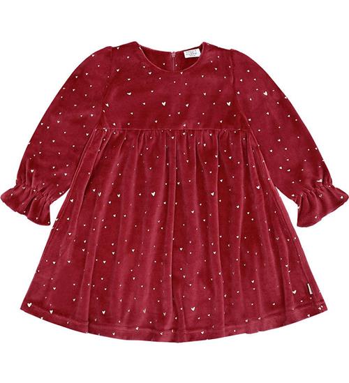 Hust and Claire Kjole - velour - HCDonna - Teaberry m. Guld Hjer