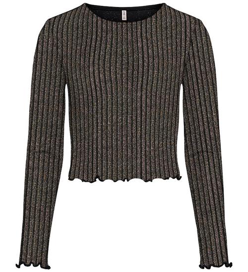 Kids Only Bluse - KogQueen - Black/Lurex Light Gold/Silver