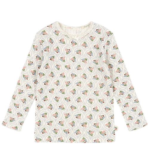 Konges Sløjd Bluse - Minnie - Verona Blue m. Hulmønster