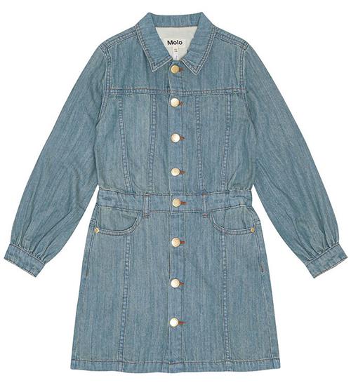 Molo Kjole - Chaya - Washed Denim Blue