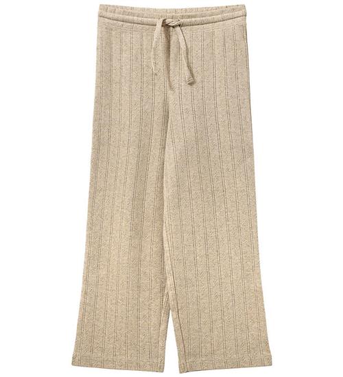 Sofie Schnoor bukser - LovaSK - Beige m. Hulmønster