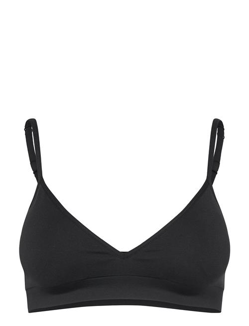 Bra Seamless Top Deep V Lindex Black