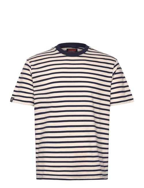 Merchant Stripe Tee Superdry White