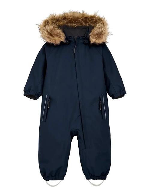 Baby Coverall W. Fake Fur Color Kids Navy
