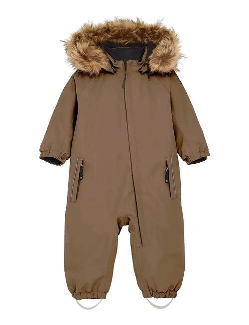 Baby Coverall W. Fake Fur Color Kids Brown