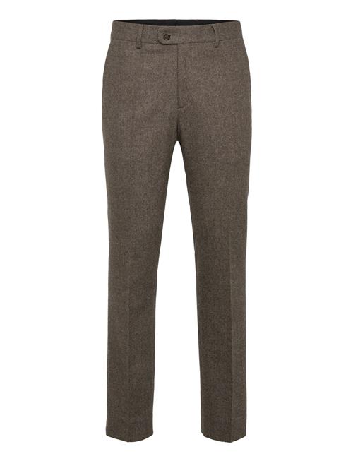 Flannel Herringb Suit Pants GANT Brown