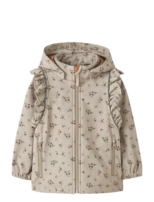 Nmfalfa08 Softshell Jacket Frill Aop Fo Name It Beige