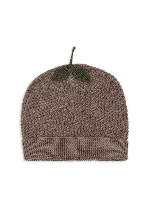 Konges Sløjd Fruity Beanie Bunny Brown Melange Fruity Beanie Bunny Brown Melange 3-6M  Brun  3-6 måneder  unisex